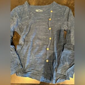 PRINCE COUTURE Boys SIZE 10 Grey Henley Long Sleeve Tee Shirt